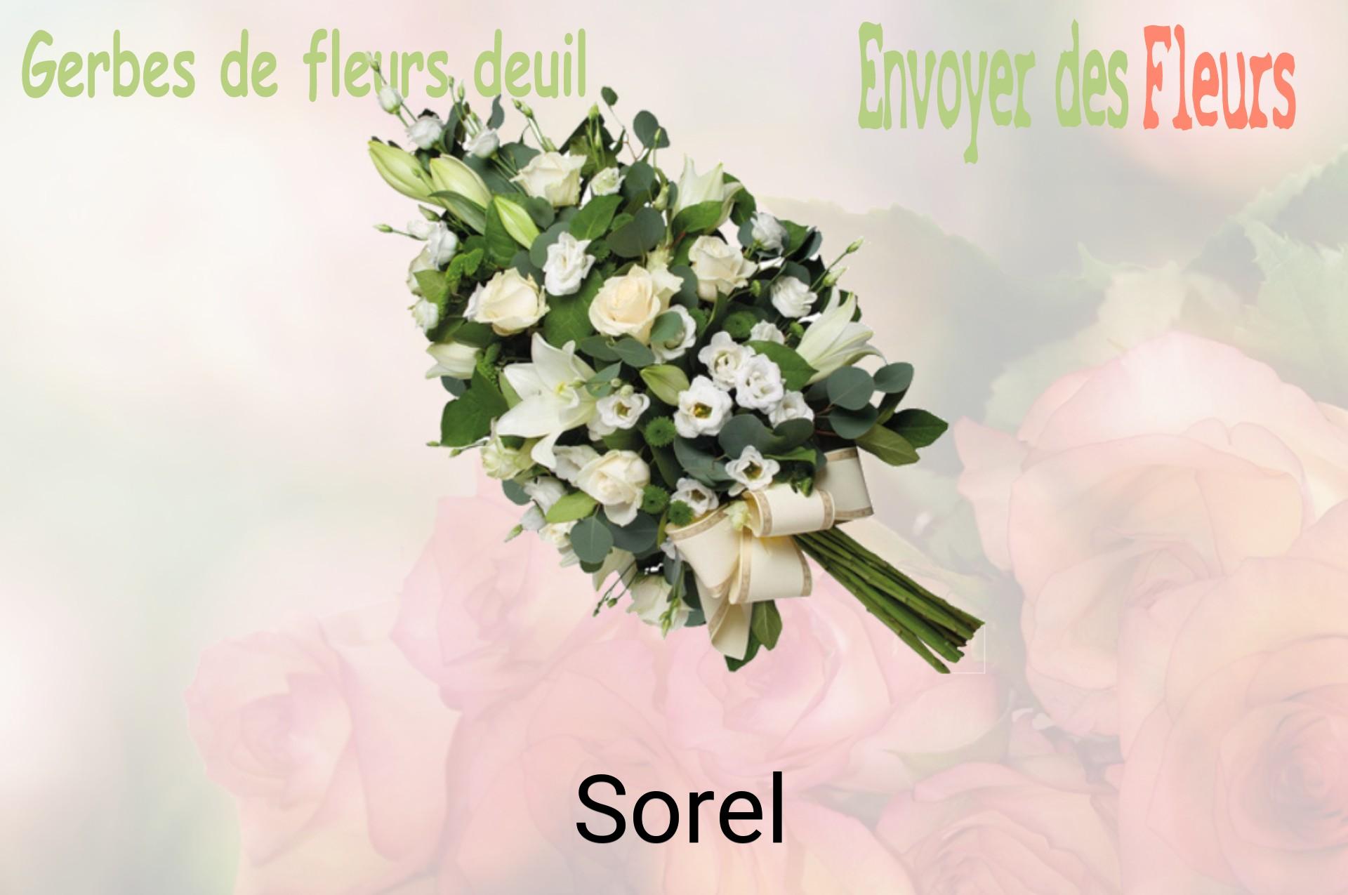 Gerbe de fleurs de deuil livrée à Sorel